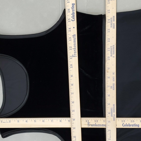 Vintage Byer mini dress women's tagged large fits small stretchy velour slinky - Picture 5 of 7